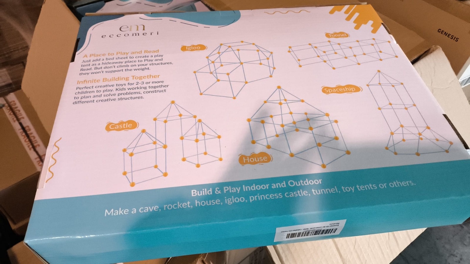 juguete infantil montable para cabañas 80 piezas 