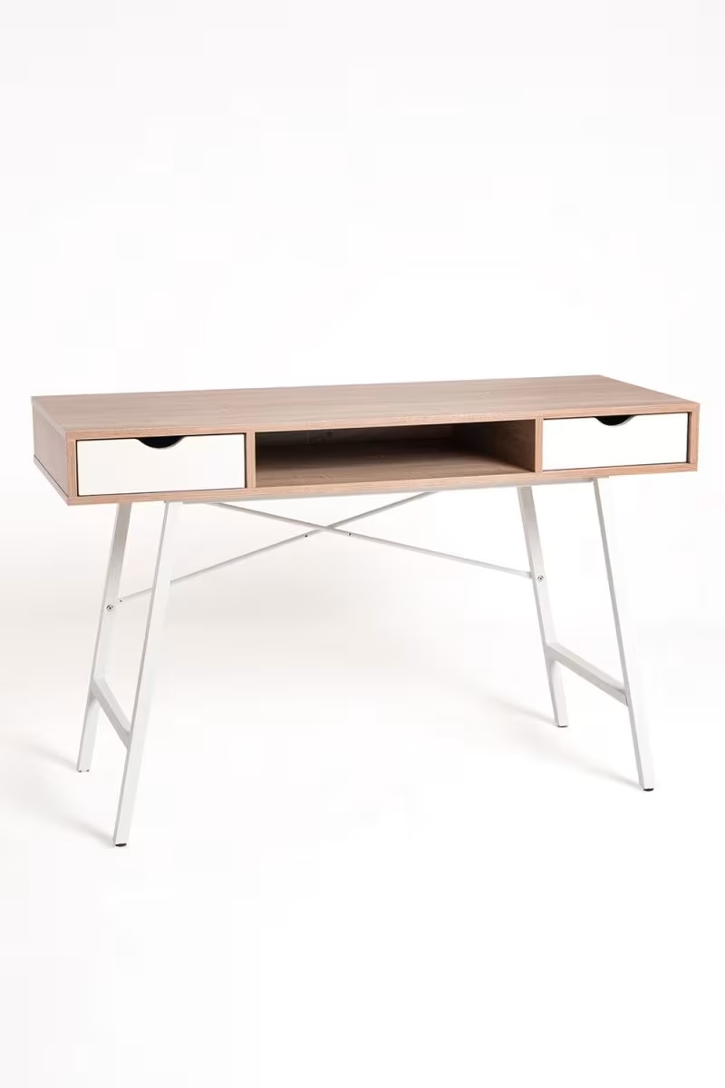 mesa de escritorio de 48cm x 120 cm con 2 cajones 