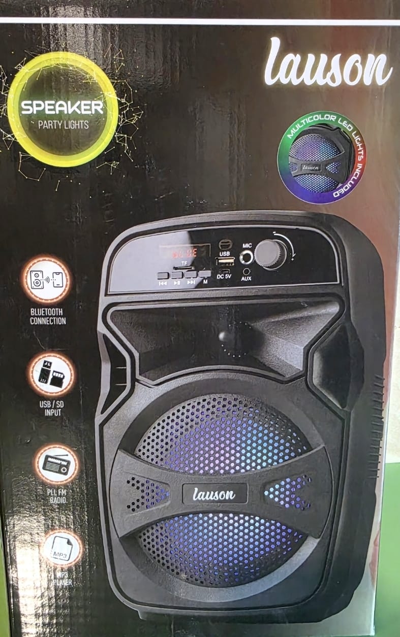 altavoz de 20w marca lauson con bluetooth y batería 