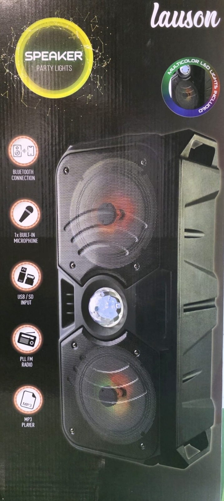 altavoz de 35w marca lauson con bluetooth y batería incluye micrófono